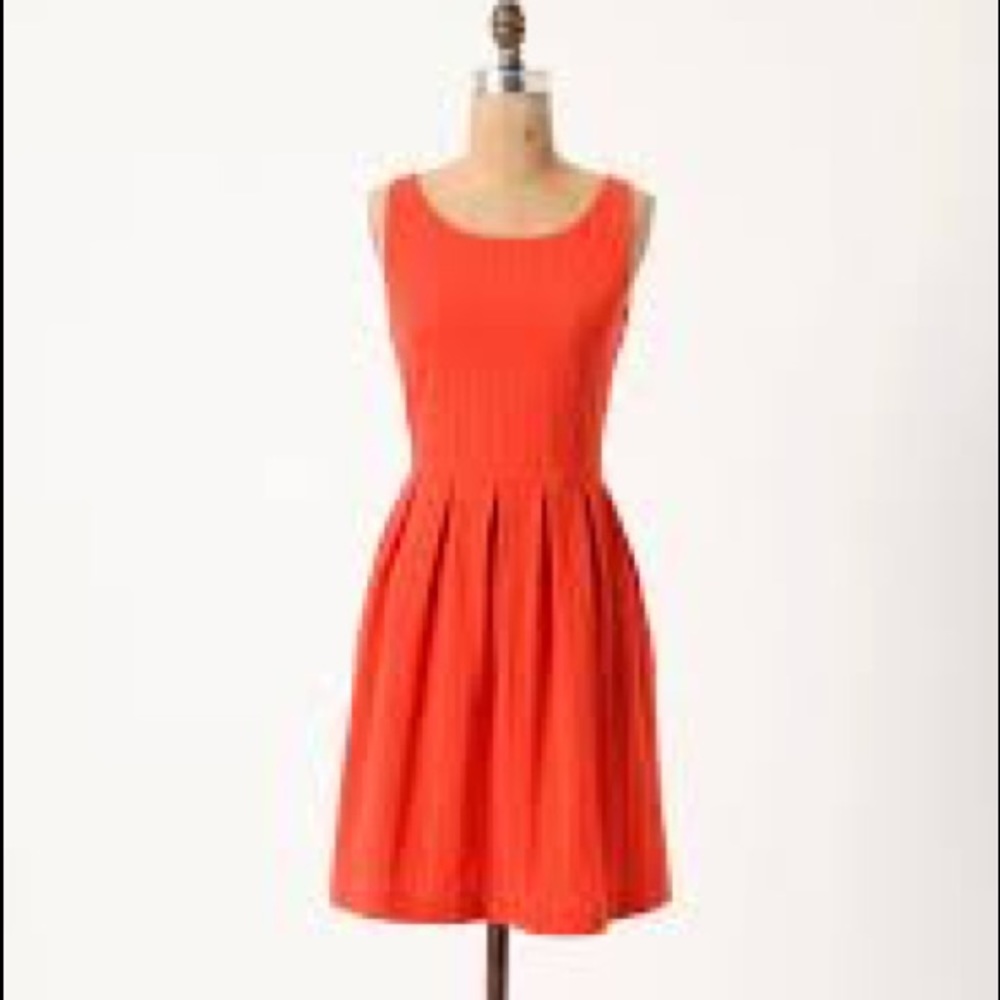 Deletta orange dress from Anthropologie, size XS